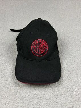 Alfa Romeo Black Baseball Cap with Red Logo Formula One Racing Auto